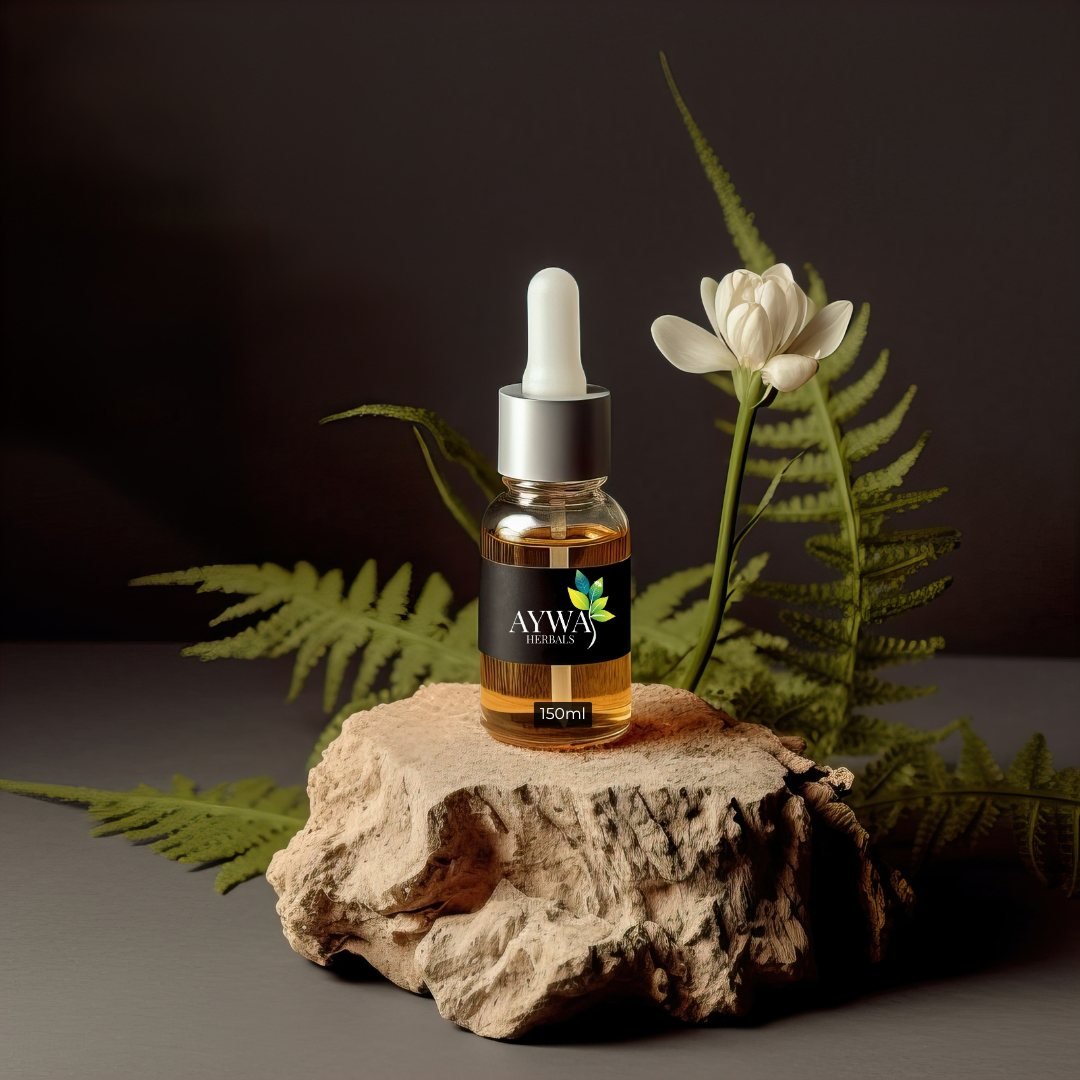 Aywa Herbals facial oil editorial shot