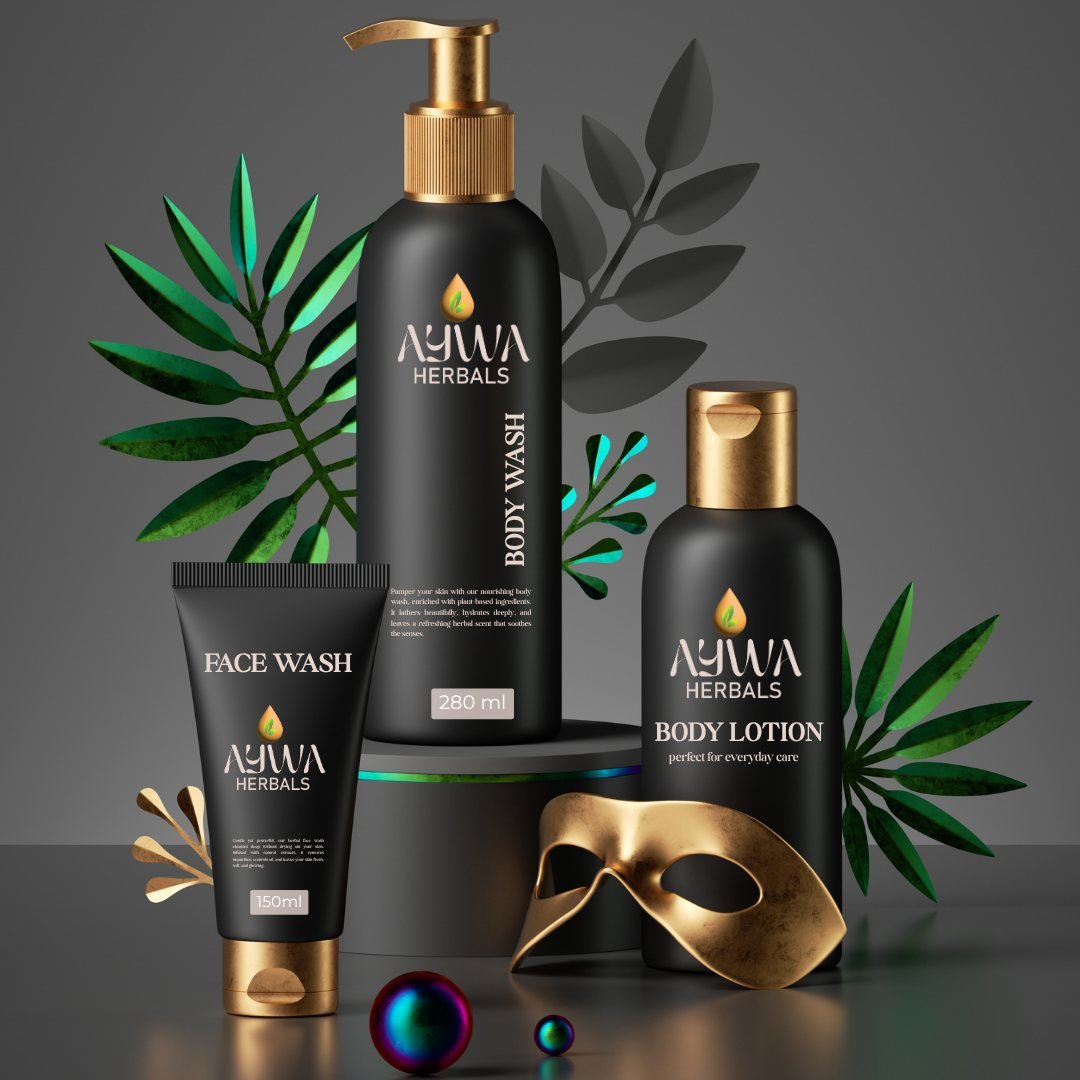 Aywa Herbals skincare packaging