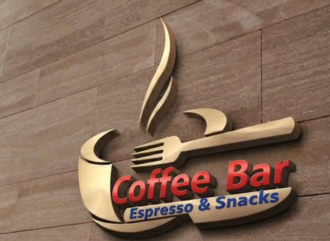 Coffee Bar signage logo mockup