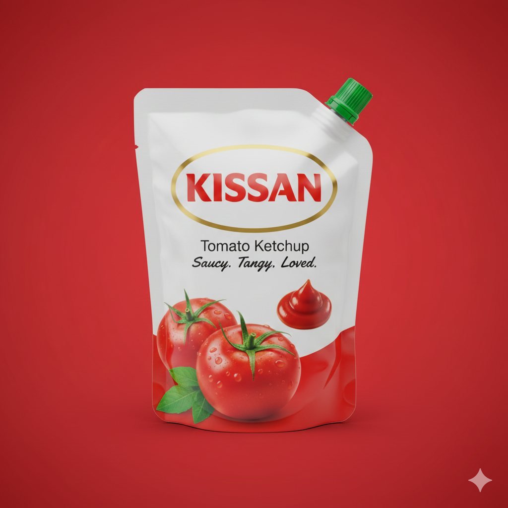 Kissan ketchup pouch