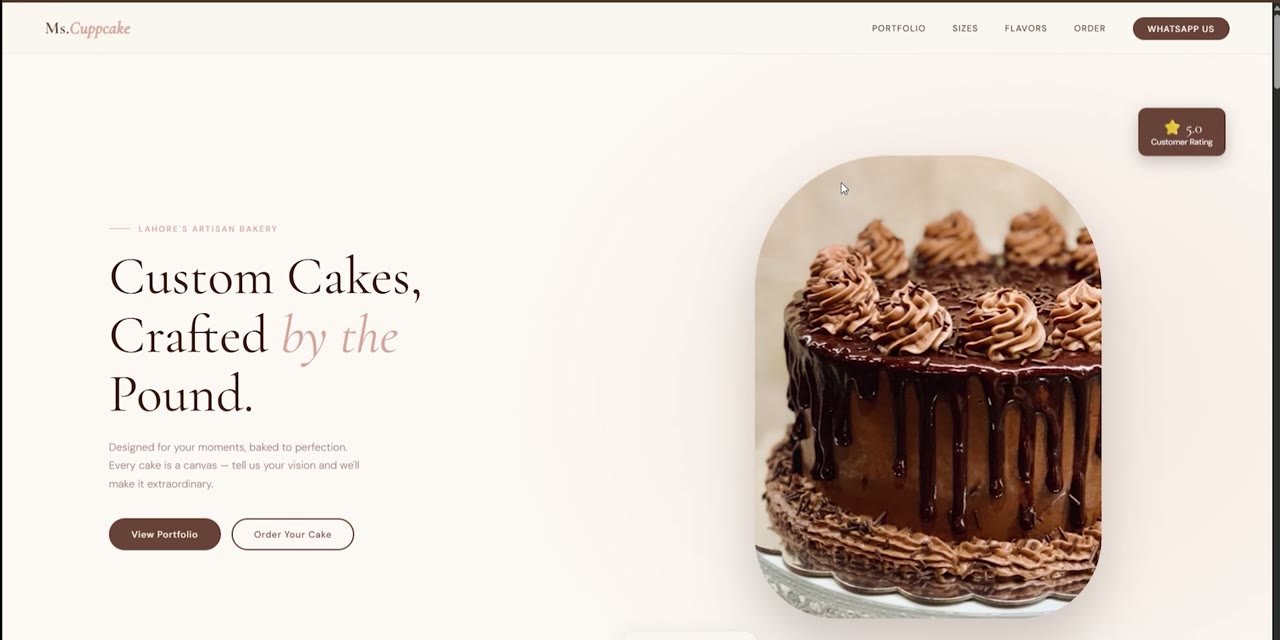 Ms. Cuppcake website poster
