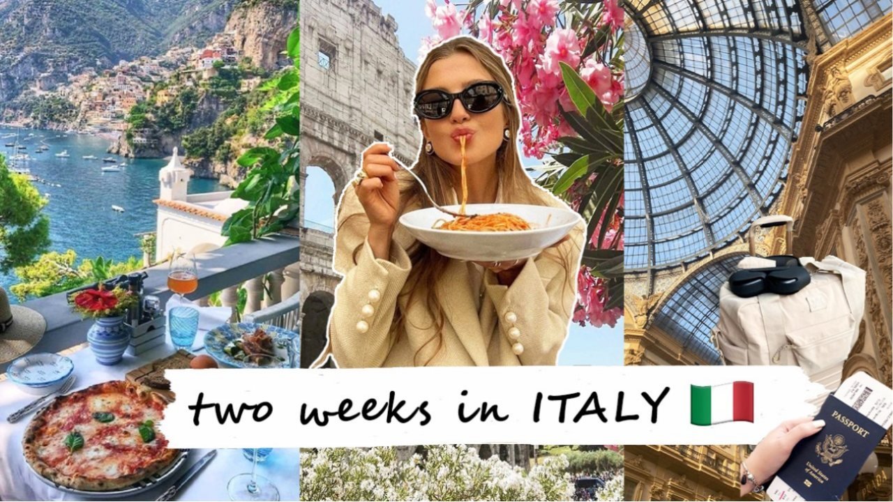 Italy travel vlog thumbnail